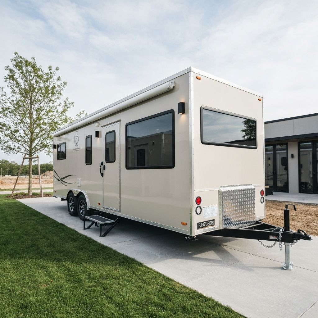 Premium portable restroom trailer